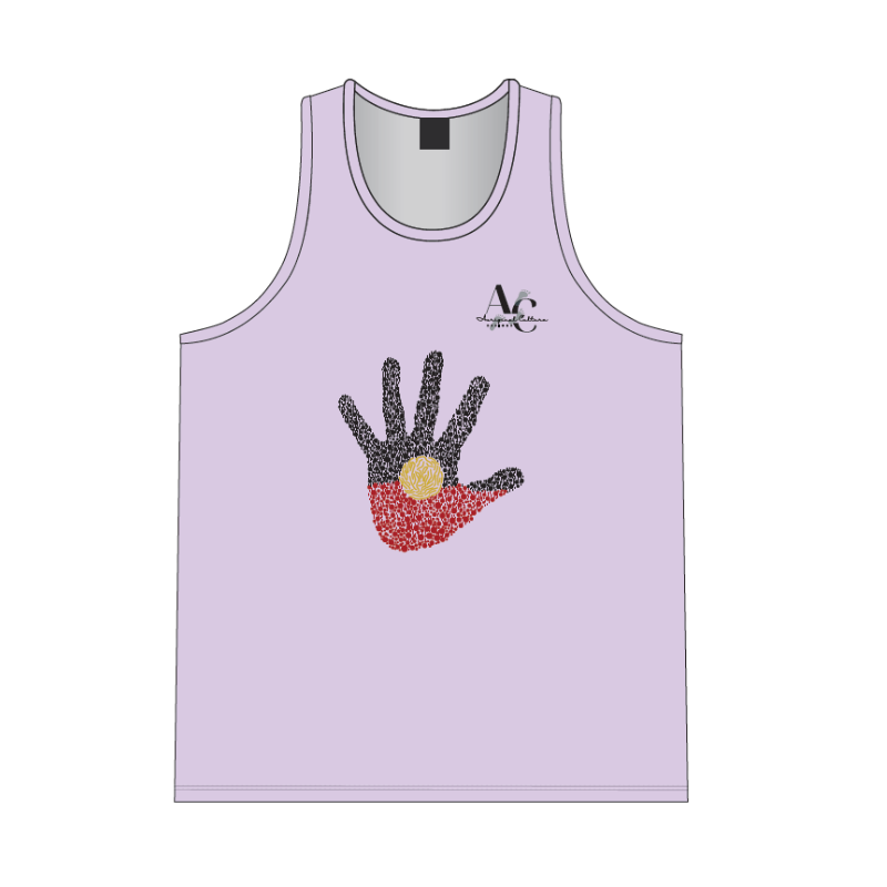 RACERBACK SINGLET HANDPRINT PURPLE - ALWAYS WAS AND ALWAYS WILL BE