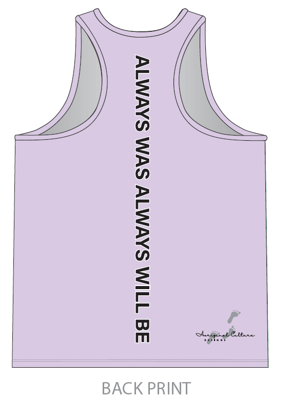 RACERBACK SINGLET HANDPRINT PURPLE - ALWAYS WAS AND ALWAYS WILL BE