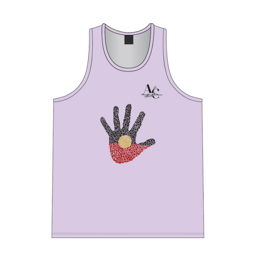 RACERBACK SINGLET  HANDPRINT  PURPLE - ALWAYS WAS AND ALWAYS WILL BE