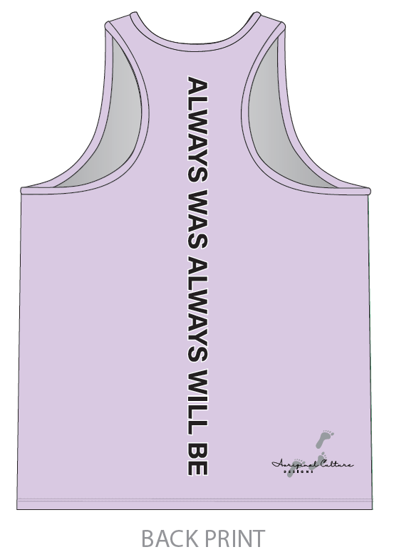 RACERBACK SINGLET  HANDPRINT  PURPLE - ALWAYS WAS AND ALWAYS WILL BE