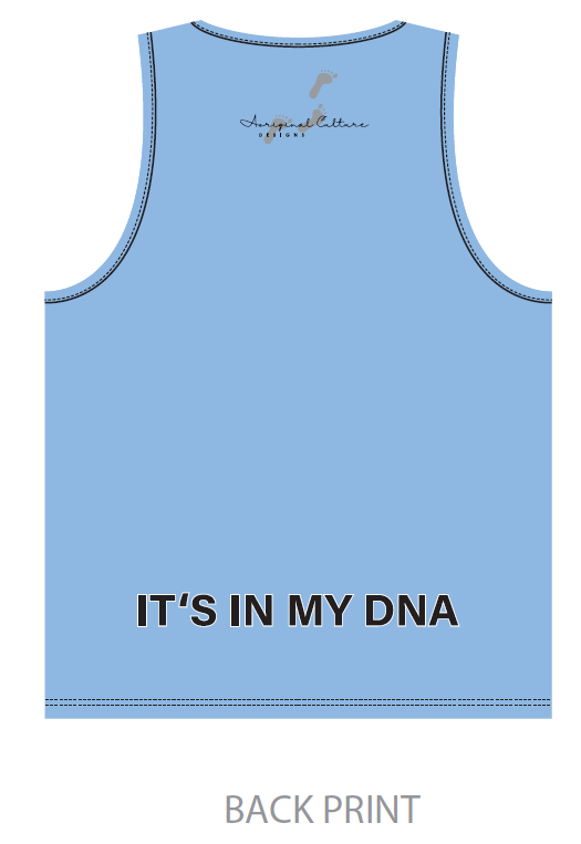 SINGLET HANDPRINT PURPLE BLUE - IT"S IN MY DNA