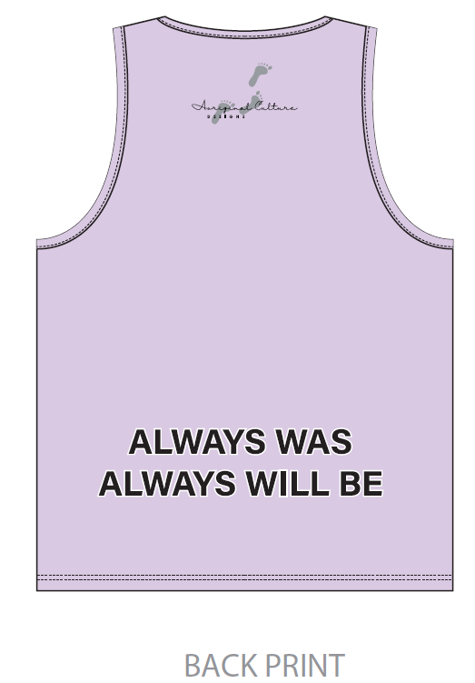 SINGLET HANDPRINT PURPLE - ALWAYS WAS AND ALWAYS WILL BE